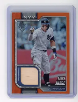 2026 Topps Series 1 - Aaron Judge #1 Real One Orange Relic 9/25 Yankees - Image 1