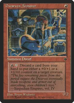 Dwarven Armorer 1x MtG Fallen Empires FEM SP/NM - Image 1
