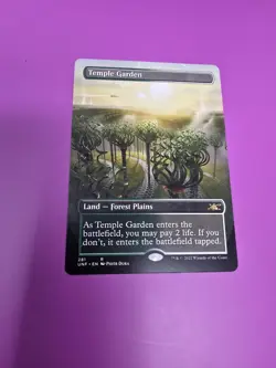 Temple Garden 281 Borderless R Unfinity UNF EN 2022 MTG Magic Land Card - LP+ - Image 1
