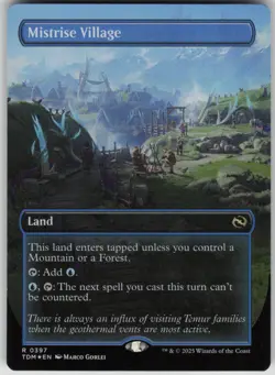 MTG TCG Mistrise Village (Borderless) R Tarkir: Dragonstorm 397 - Image 1