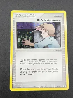 BILL'S MAINTENANCE NM/M 87/112 UNCOMMON FIRERED & LEAFGREEN POKEMON REVERSE HOLO - Image 1