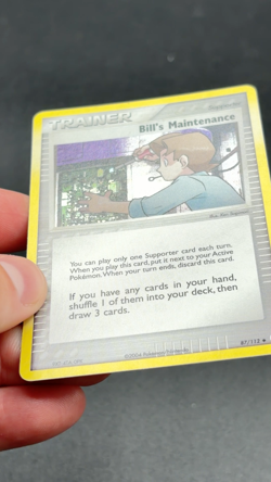 BILL'S MAINTENANCE NM/M 87/112 UNCOMMON FIRERED & LEAFGREEN POKEMON REVERSE HOLO - Image 2