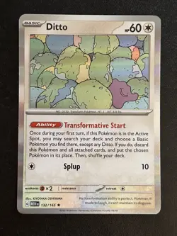 Ditto #132/165 (Holo) (NM) SV: Scarlet & Violet 151 MEW Pokemon 132/165 - Image 1