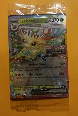 Pokemon TCG Prismatic Evolutions Leafeon ex 006/131 Stamped Promo Card Sealed - Image 1