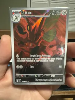 Pokemon TCG Scizor 205/197 SV03: Obsidian Flames IR Holo Illustration Rare NM - Image 1