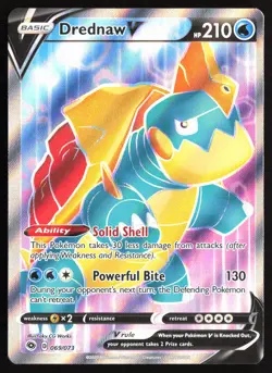 Pokemon TCG - Drednaw V (Full Art) 69/73 Champion's Path Holo Ultra Rare NM - Image 1