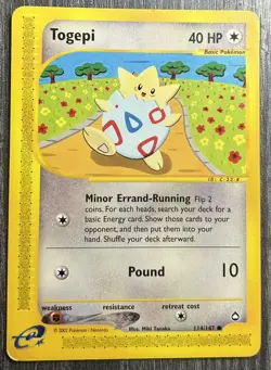 Pokemon TCG Togepi 114/147 Aquapolis - Image 1