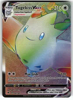 Togekiss VMAX 191/185 Rainbow Rare Vivid Voltage Pokemon Near Mint - Image 1