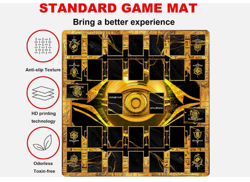 Card Rubber Mat - 2 Player, Square Playmat for Gamer 60X60Cm/23.6X23.6Inch - Image 3