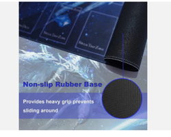 Card Rubber Mat - 2 Player, Square Playmat for Gamer 60X60Cm/23.6X23.6Inch - Image 4