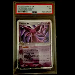 Espeon ex EX Holo 102/115 Unseen Forces 2005 Pokemon TCG PSA 1 - Image 1