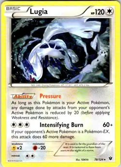Lugia 78/124 Fates Collide Rare Pokemon Lightly Played - Image 1
