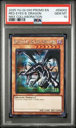 PSA 10 Red-Eyes Black Dragon Nike Worlds Promo NKC1-EN002 Yugioh Card Japanese - Image 1