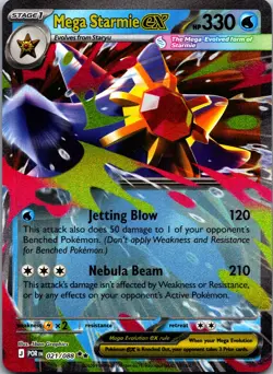Mega Starmie ex 021/088 Perfect Order Double Rare Pokemon Card NM - Image 1