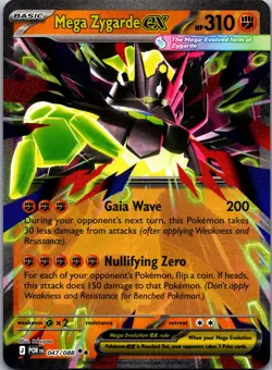 Mega Zygarde ex 047/088 Double Rare Perfect Order Pokemon Card NM - Image 1
