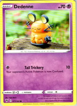 Dedenne 077/185 Vivid Voltage Common Pokemon Lightly Played - Image 1