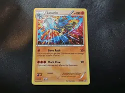 Lucario XY140 Cosmos Holo Promo Pokemon Card LP - Image 1