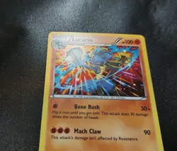 Lucario XY140 Cosmos Holo Promo Pokemon Card LP - Image 2