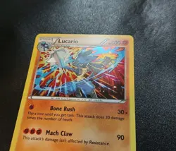 Lucario XY140 Cosmos Holo Promo Pokemon Card LP - Image 3