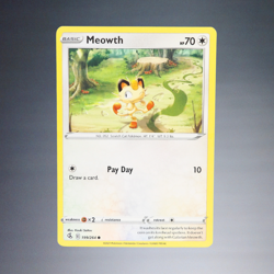 2021 POKEMON TCG MEOWTH #199/264 SW+SH FUSION STRIKE COMMON TRADING CARD TC - Image 1