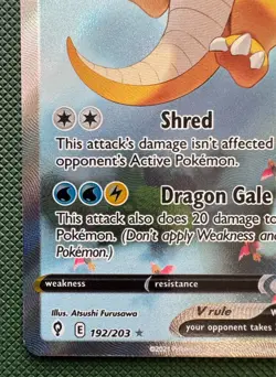 Pokemon Dragonite V Alt Art Holo Ultra Rare Evolving Skies #192/203 Near Mint - Image 4