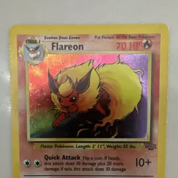 The Pokemon Company Flareon 03/64 Jungle Holo Rare ENG Unlimited Stage 1 HP70 - Image 2
