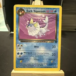 2000 Pokemon Team Rocket Dark Vaporeon #45/82 - Image 1