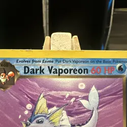 2000 Pokemon Team Rocket Dark Vaporeon #45/82 - Image 2
