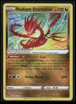 Radiant Eternatus 105/159 Crown Zenith Holo NM/M Pokemon - Image 1