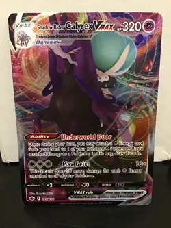 Shadow Rider Calyrex VMAX Pokemon Chilling Reign 75/198 Ultra Rare Holo - Image 1