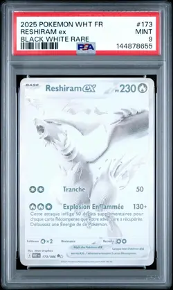 Carte Pokemon Reshiram ex 173/86 EV10.5 Flamme Blanche PSA 9 ✨ - Image 2