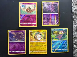 Pokemon TCG older holo rare Cards Bundle x5 - mint - Image 1