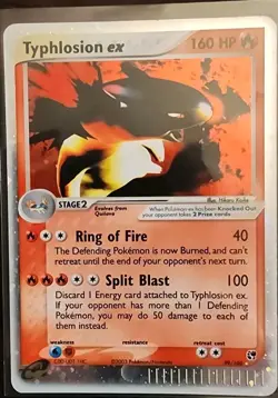 Pokemon TCG Typhlosion EX Holo Rare Card 110/115 2005 Unseen Forces Light Play - Image 1