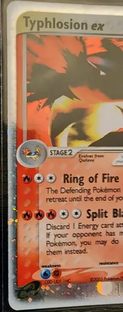 Pokemon TCG Typhlosion EX Holo Rare Card 110/115 2005 Unseen Forces Light Play - Image 2