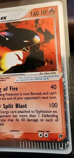Pokemon TCG Typhlosion EX Holo Rare Card 110/115 2005 Unseen Forces Light Play - Image 3