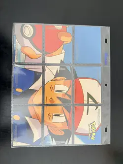 1999 Pokemon The 1st Movie Ash Sticker Puzzle Chase Cards Set Of 9 Blue Stamp - Image 2