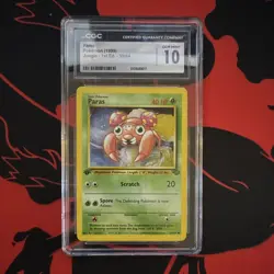 CGC 10 Pokemon TCG Paras 1st Edition 59/64 Jungle 1999 English Regular - Image 1