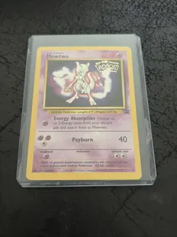 POKEMON MEWTWO BLACK STAR FIRST MOVIE PROMO #3 NM. NEVER PLAYED. - Image 1