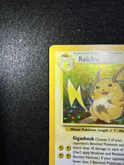 Pokemon Raichu Holo 14/62 from Fossil Unlimited in HP condition! - Image 3