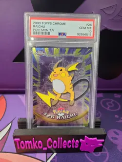 Pokemon Topps Chrome Pokemon TV Raichu PSA 10 Gem Mint Low Pop 166 - Image 1