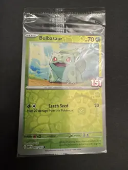 Bulbasaur 151 STAMPED Promo 001/165-SEALED Best Buy Exclusive Pokemon - Image 1