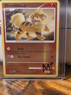 1x Mp Growlithe 89/132 - Reverse Holo - Pokemon D&P Secret Wonders TCG - - Image 3
