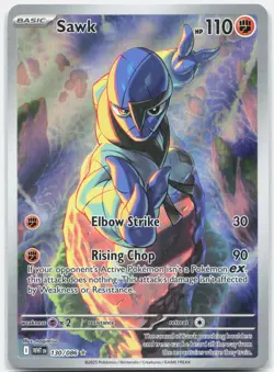 Sawk 130/086 Illustration Rare White Flare Pokemon Holo Near Mint - Image 1