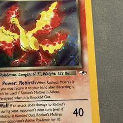 Pokemon TCG WOTC Rocket's Moltres 12/132 Holo Rare Gym Challenge 2000 ENG Swirl - Image 2