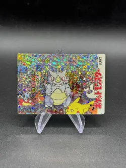 Rhydon Pikachu Holo Pokemon Vintage Pocket Monster Vending Prism Sticker 397 - Image 1