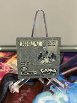 Charizard #06 Pokemon Artbox 1999 Sticker Vintage LP - Image 2