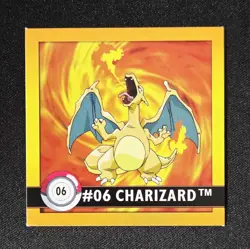 Pokemon Charizard #6 Artbox 1999 Sticker Vintage NM - Image 1