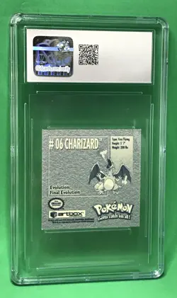 CGC 9.5 MINT+ Charizard #06 Vintage (1999) Pokemon Artbox Sticker Series 1 - Image 5