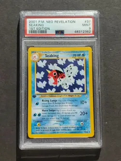 Pokemon PSA 9 1ST EDITION SEAKING 37/64 NEO REVELATION SET - MINT - Image 1
