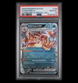 CHARIZARD EX #196 SV SCARLET & VIOLET PROMO ENGLISH HOLO 2025 PSA 10 - Image 1